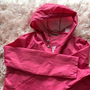 Pink rain jacket